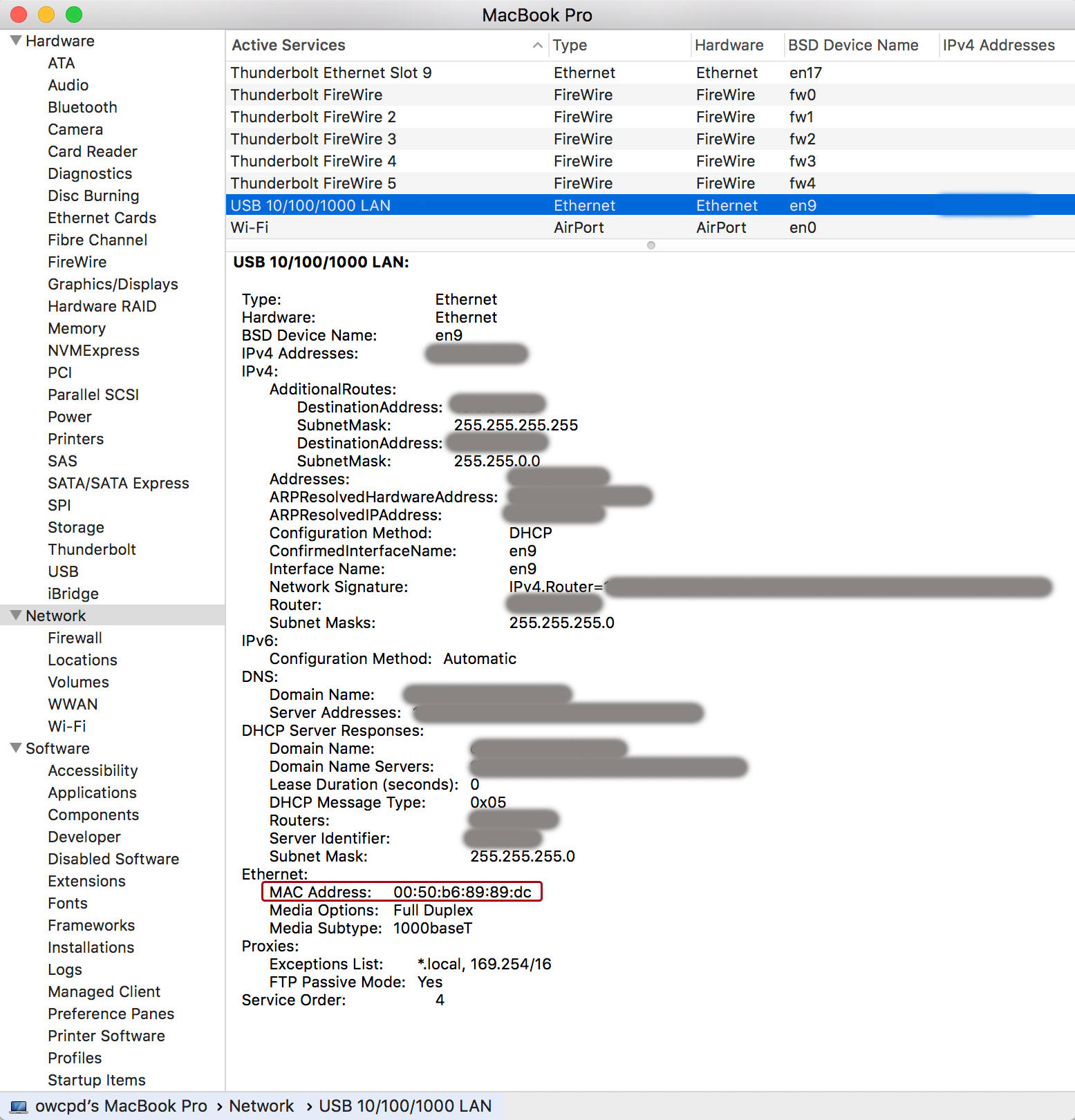 locate blu ray player mac address